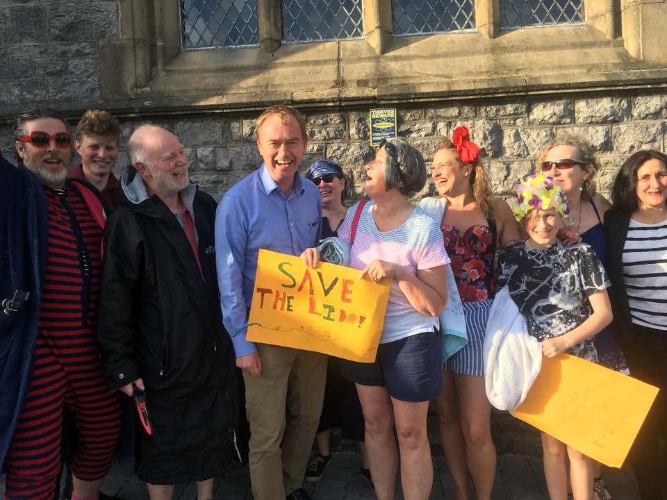 Save Grange Lido meets MP Tim Farron